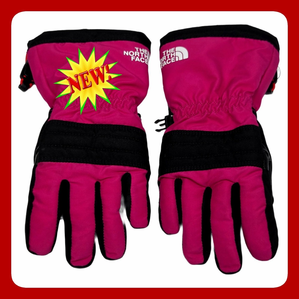 The North Face Montana Gorpcore Ski Gloves Kids S/P Pink DryVent Winter New
